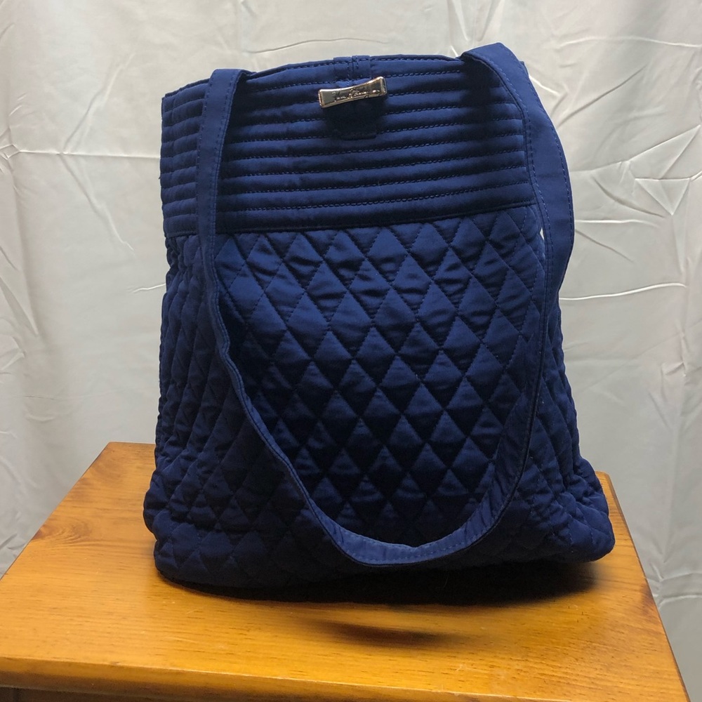 Vera Bradley navy quilted tote